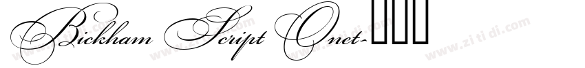 Bickham Script Onet字体转换